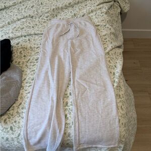 TNA Light Grey Waffle Knit Lounge Pants